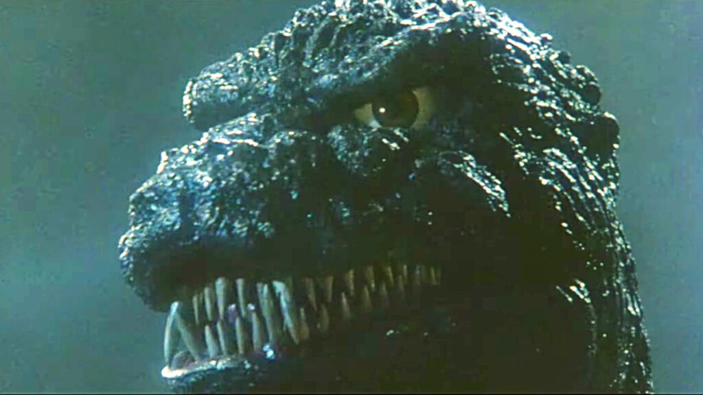 CU of Godzilla's head in 1984/5