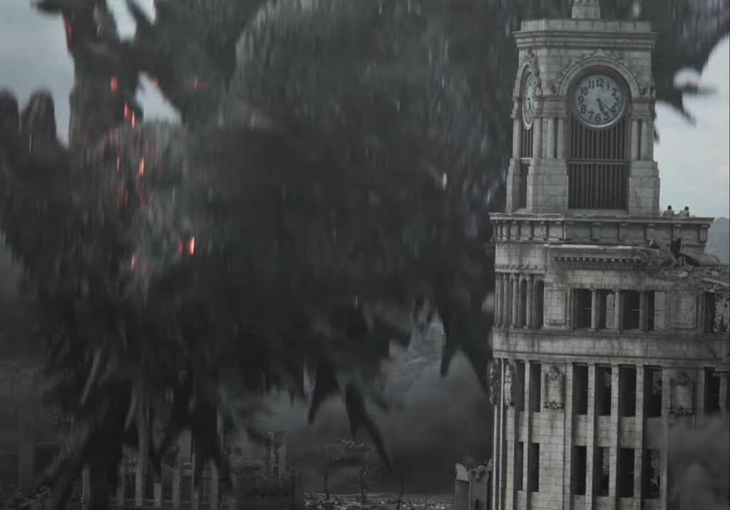 Godzilla's fall in Godzilla Minus Zero trailer